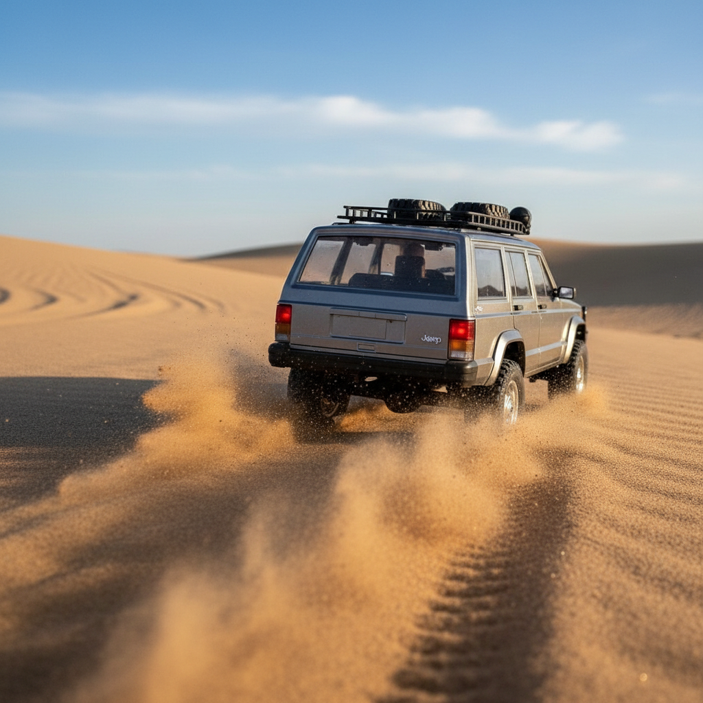 Jeep Cherokee XJ MN78 RC Car Rear View