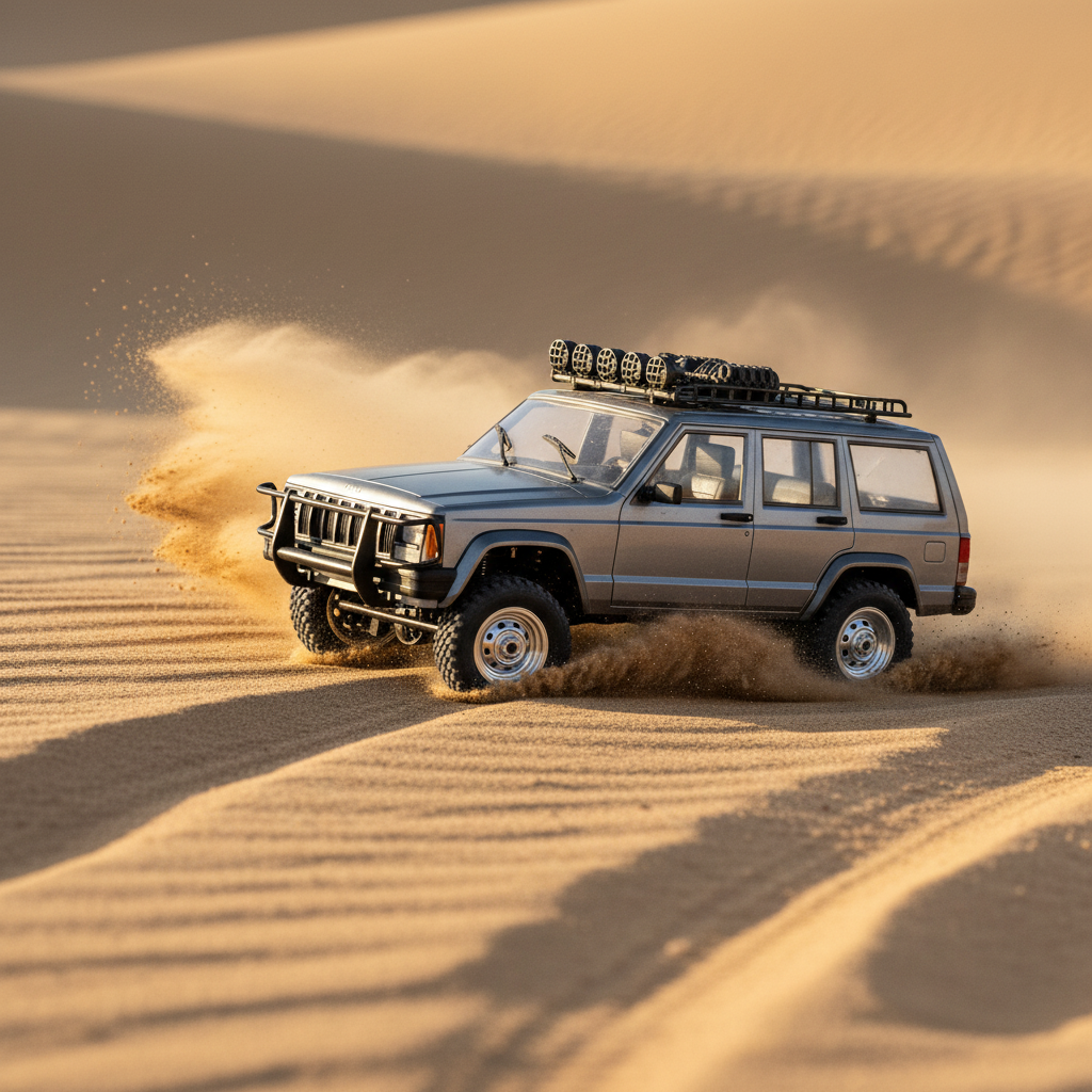 Jeep Cherokee XJ MN78 RC Car Side View